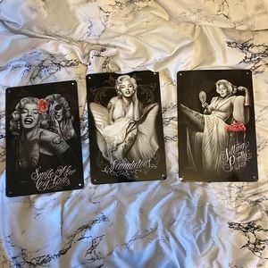 3 Marilyn Monroe Tin Pictures